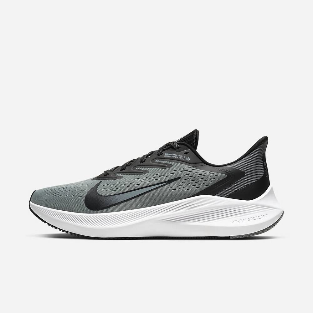 Chaussure De Running Nike Air Zoom Winflo 7 Grise 1598-760 Particle Grey/White/Black Homme | UHG-51890928